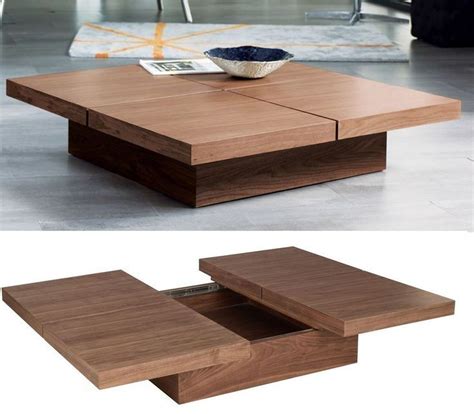 50 Nice Looking DIY Coffee Table - SWEETYHOMEE | Square wood coffee table, Stylish coffee table ...