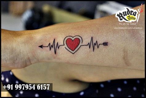 Heart beat #tattoo #rudratattoo | Heart rate tattoo, Tattoos, Heartbeat ...