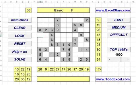 Sudoku en ExCel - Sudoku hecho en Excel - Sudoku para Excel | Experto en Excel - Programas en ...