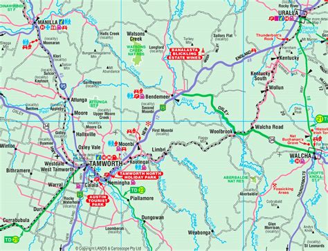 Tamworth area map