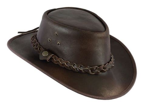 Australian Real Leather Cowboy Hat Western Aussie Style Hat | Etsy