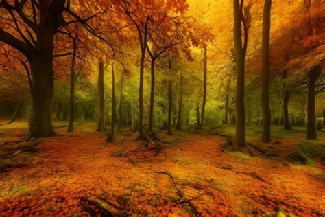 Autumn Forest Background Graphic by Craftable · Creative Fabrica