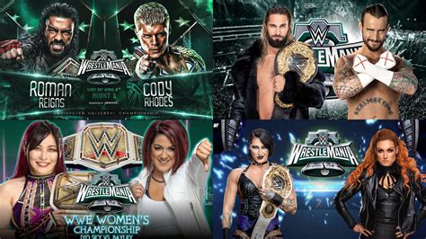 With Wrestlemania 40 coming up how would you feel with these being the 4 major title matches ...