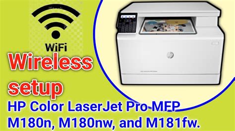 How to HP Color LaserJet Pro MFP M180n, M180nw, and M181fw printers and scanner wireless setup ...