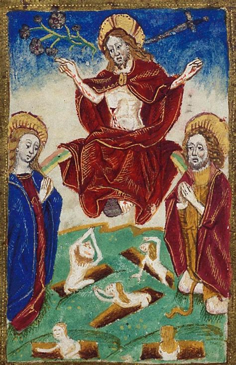 Last Judgment, Book of Hours, 1489, The Hague KB 79 K 5, f.108v | Bijbel, Christelijk, Miniature