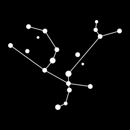 Andromeda Constellation Map Vector Illustration Stock Illustration ...