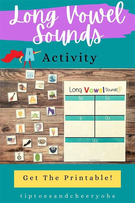 This learning printable contains a Long Vowel Sounds Matching Game. This activity is great for ...