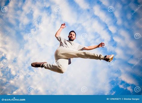 Parkour Man while Jumping in Air Stock Image - Image of healthy, jump: 129695871