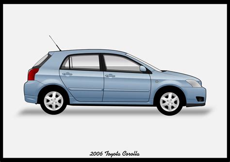 TOYOTA COROLLA Colour Vector File Download .PDF, .svg, .png - Etsy