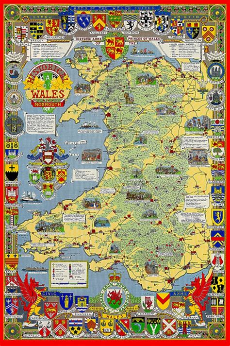 Historical Map of Wales & Monmouth 1000 Piece Jigsaw Puzzle 690mm X 480mm - Etsy