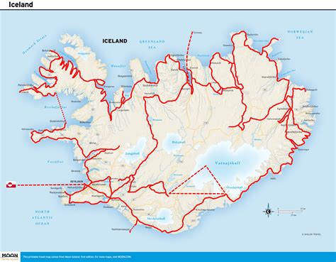 Iceland Map Printable