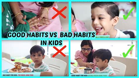 Good Habits Vs Bad Habits For kids | SuperPrincessjo #kids #sketch #educational - YouTube