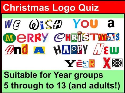 Christmas Logo Quiz - Years 5, 6, 7, 8, 9, 10, 11, 12, 13 - 42 ...