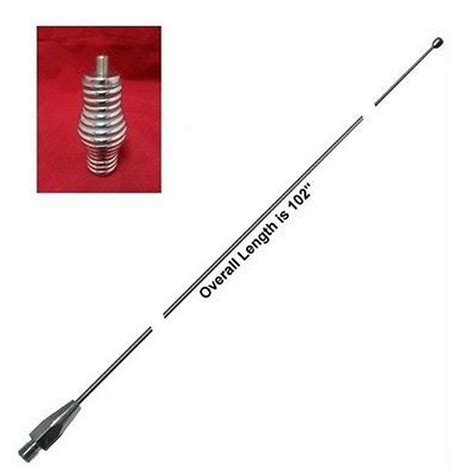 HUSTLER 102 INCH WHIP CB Antenna STAINLESS STEEL, w/ Heavy Duty Barrel Spring - Walmart.com ...