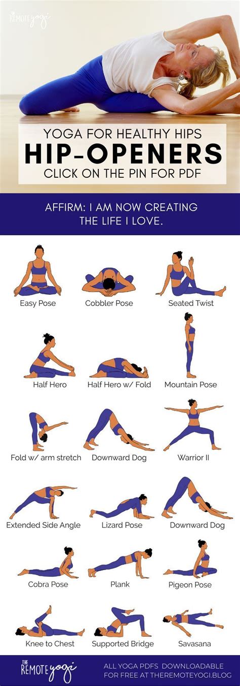 Hip Opening Yoga Flow Sequence PDF – Free Printable Download | Hip opening yoga, Yoga flow ...