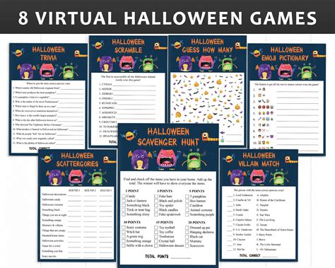 8 Virtual Halloween Games Bundle Halloween Games Bundle - Etsy