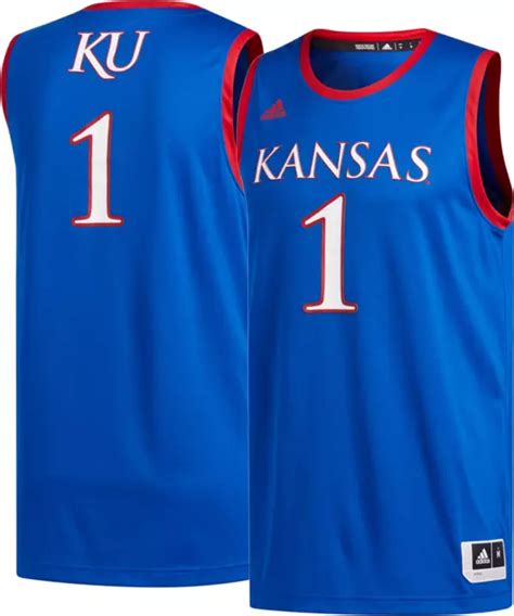 adidas Men's Kansas Jayhawks #1 Blue Creator 365 Replica Basketball ...