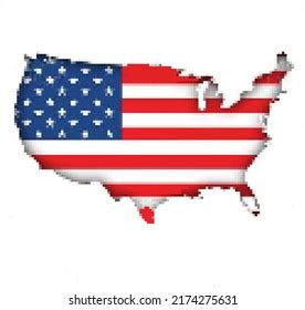 United States Flag Inside Pixel Art Stock Illustration 2174275631 ...