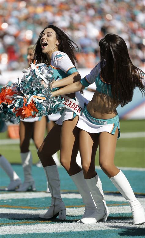 Miami Dolphins cheerleader Melissa dances after she was selected to dance at the Pro Bowl ...