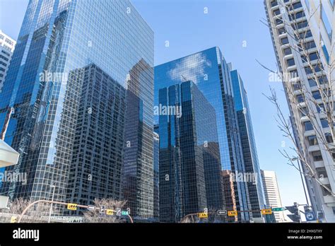 Downtown Calgary Alberta downtown buisness district skyline Stock Photo ...