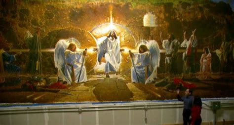 Interesting 40 foot x 12 foot Painting of the Resurrection – Defenders ...