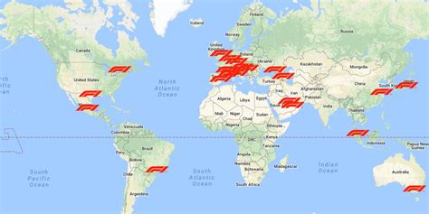 F1 | Circuits | Tracks - Sport League Maps : Maps of Sports League