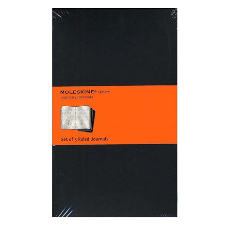 Moleskine Cahier Journals Black, Ruled 5 In. X 8 1/4 In. Pack Of 3, 80 Pages Each [Pack Of 3 ...