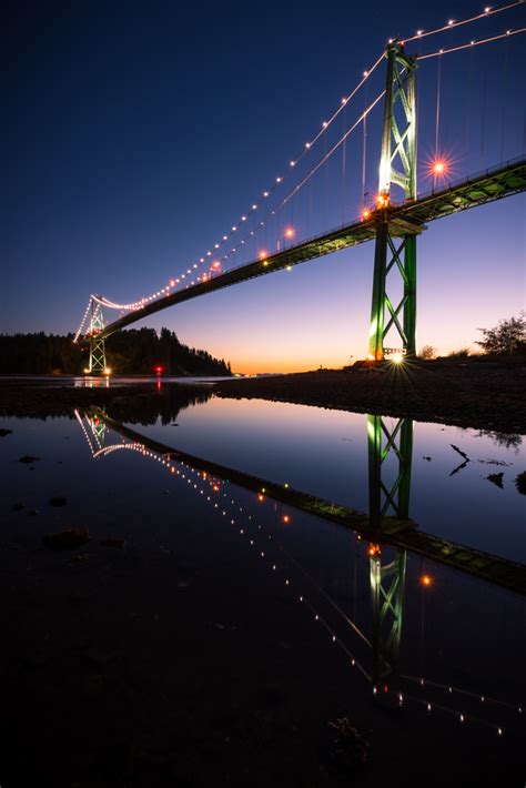 'Beer Bridge' Vert 2 Lions Gate Bridge, Vancouver BC - Michael Bjorge Fine Art