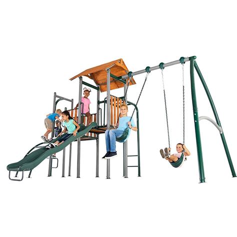 SPORTSPOWER Big Ridge Metal Swing Set MSC-4342 - The Home Depot