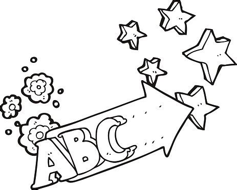 Black And White Cartoon Abc Symbol Stock Clipart | Royalty-Free ...