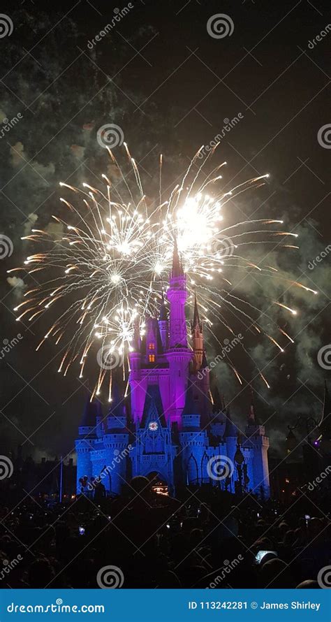 Fireworks editorial photo. Image of magic, disney, castle - 113242281