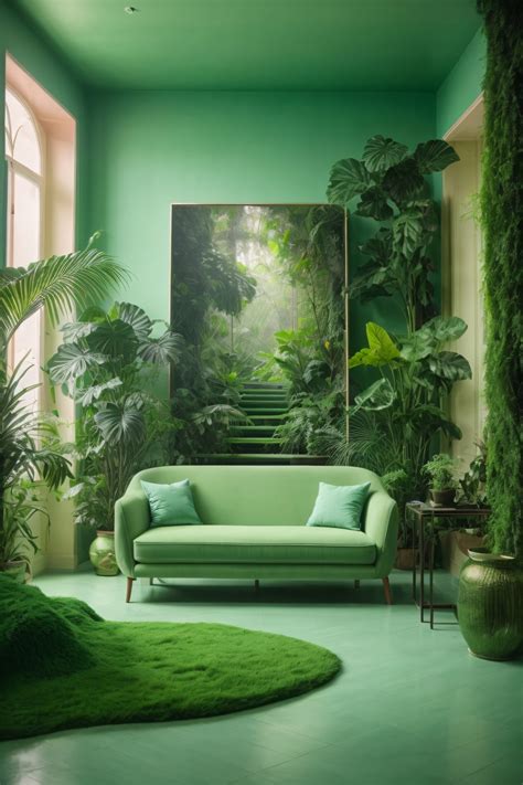 Cozy Interior On Light Green Colors Free Stock Photo - Public Domain ...