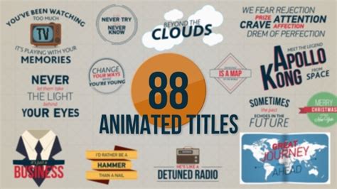 88 Animated Titles, After Effects Project Files | VideoHive