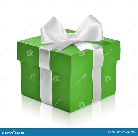 Green gift box stock image. Image of green, valentine - 27749837