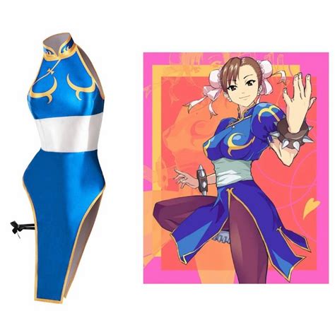 Chun li Cosplay Costume Sexy Swimsuit Chun Li Adult Costume Outfit for ...