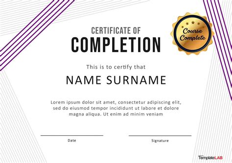 23 Free Certificate of Completion Templates [Word, PowerPoint]