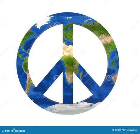 World Peace Symbol Isolated Stock Illustration - Illustration of earth ...