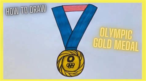 How to draw a Gold Medal 🥇 ️ - YouTube