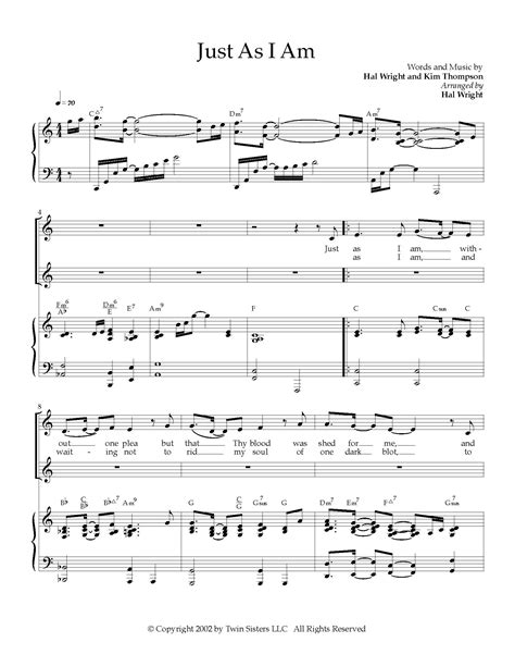 Just As I Am Sheet Music by Teach Simple