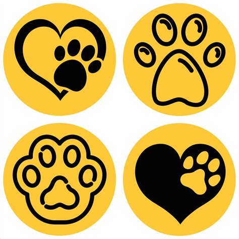 Dog footprints collection 15400268 Vector Art at Vecteezy