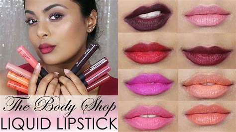 *NEW* The body shop Matte Lip Liquid Lipstick Lip Swatches & Review ...