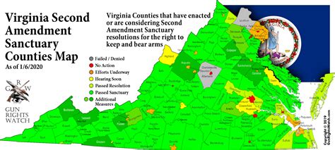 Virginia Map Showing Counties
