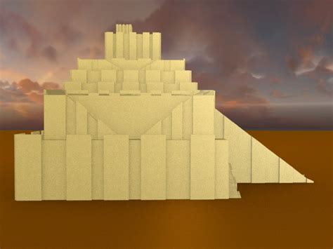 Ziggurat Babylon Temple Obj