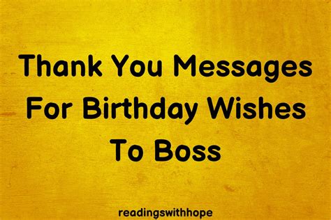 45 Thank You Messages For Birthday Wishes To Boss