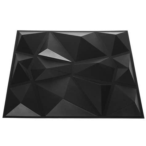 13 Pack 3D Wall Panels Black Color Wall Design Decor | VEVOR US