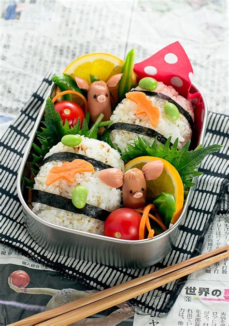 Little Pig Sausage Bento | Japanese food sushi, Bento recipes, Fresh food