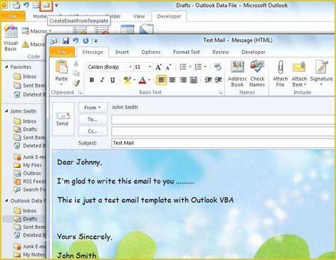 Free Business Email Templates Outlook Of 2 Quick Methods to Create New Emails From A Template ...