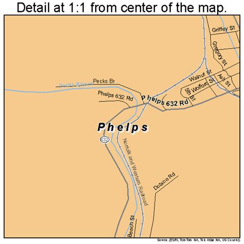 Phelps Kentucky Street Map 2160600