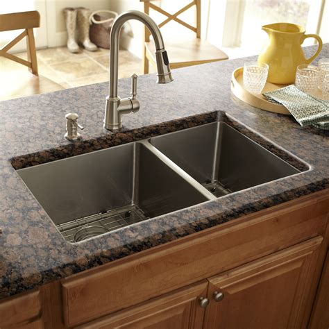 Schon 30" x 17" Double Bowl Kitchen Sink | Modern kitchen sinks, Best kitchen sinks, Kitchen ...