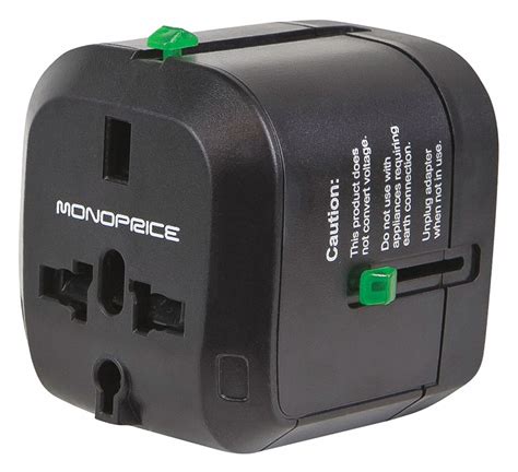 MONOPRICE Plug Adapter, Converts From Universal, 110/230V AC Input Voltage, 830/1750 Watts ...